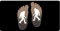 Bigfoot Shadow Footprints #2 Photo License Plate
