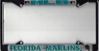 Florida Marlins Chrome License Plate Frame