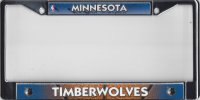 Minnesota Timberwolves Chrome License Plate Frame