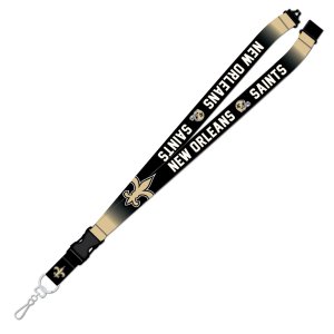 New Orleans Saints Crossover Lanyard With Safety Latch