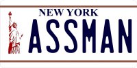 Seinfeld Assman Photo License Plate