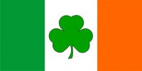 Ireland Flag With Shamrock Photo License Plate