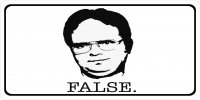 Dwight Schrute False Photo License Plate
