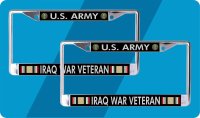U.S. Army Iraq War License Plate frame 2 Pack