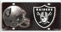 Oakland Raiders Metal License Plate