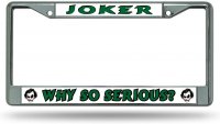 Joker Why So Serious #3 Chrome License Plate Frame