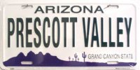 Arizona Prescott Valley License Plate