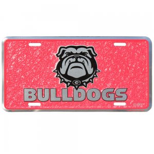 Georgia Bulldogs Mosaic Metal License Plate
