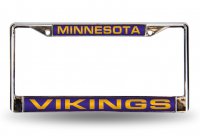 Minnesota Vikings Laser Chrome License Plate Frame