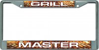 Grill Master #3 Chrome License Plate Frame