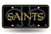 New Orleans Saints Fleur De Lis Metal License Plate