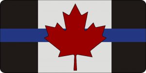 Canada Thin Blue Line Flag #2 Photo License Plate