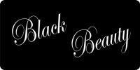 Black Beauty Photo License Plate