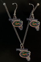 Florida Gators Earrings And Pendant Set