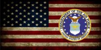 U.S. Flag Worn Air Force Insignia Photo License Plate
