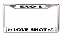 EXO-L Love Shot K-Pop Chrome License Plate Frame