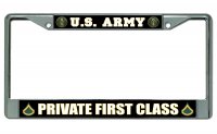 U.S. Army Private First Class License Plate Frame