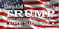 Donald Trump 2024 On U.S. Flag Photo License Plate