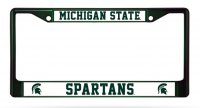 Michigan State Spartans Anodized Green License Plate Frame