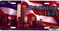 Remember 9-11-01 Photo License Plate