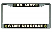 U.S. Army Staff Sergeant Photo License Plate Frame