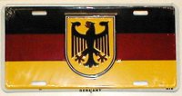 Germany Flag with Eagle License Plate