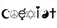 Coexist with Symbols Photo License Plate