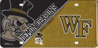 Wake Forest Demon Deacons Metal License Plate
