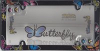 Butterfly Plastic License Plate Frame