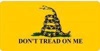 Don't Tread On Me Photo License Plate