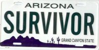 Arizona Survivor License Plate