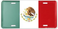 Mexico Flag Metal License Plate