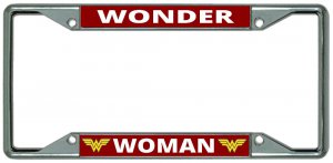 Wonder Woman Every State Chrome License Plate Frame
