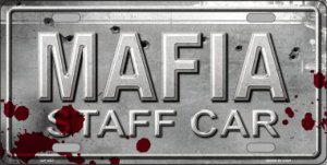 Mafia Staff Car Metal LICENSE PLATE