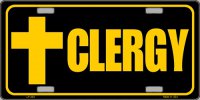 Clergy Aluminum License Plate