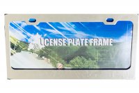 Blank Smooth Chrome 2 Hole License Plate Frame