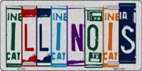 Illinois Cut Style Metal License Plate