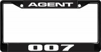 Agent 007 Black License Plate Frame