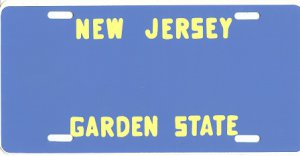 Design It Yourself New Jersey State Look-Alike Bicycle Plate #2