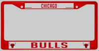 Chicago Bulls Anodized Red License Plate Frame