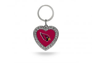 Arizona Cardinals Bling Rhinestone Heart Keychain