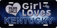 This Girl Loves Kentucky Metal License Plate