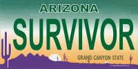 Arizona SURVIVOR Photo License Plate