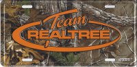 Team Realtree Camo License Plate