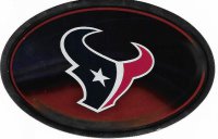 Houston Texans Chrome Die Cut Oval Decal