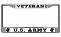 U.S. Army Veteran #2 Chrome License Plate Frame