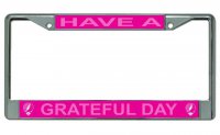 Grateful Dead Breast Cancer Chrome License Plate Frame