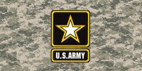 Army Digital Camo Photo License Plate