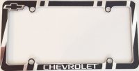 Chevrolet Chrome And Black License Plate Frame