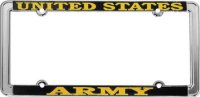 United States Army Thin Rim Chrome License Plate Frame